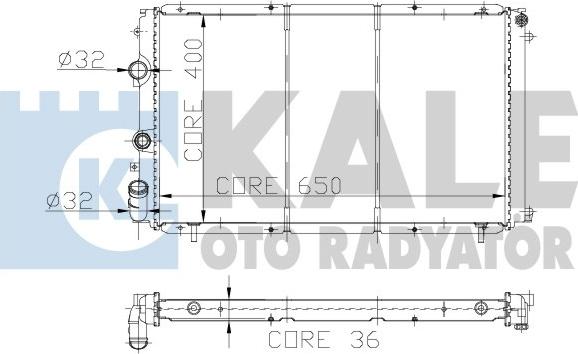 KALE OTO RADYATÖR 109100 - Радиатор, охлаждане на двигателя vvparts.bg