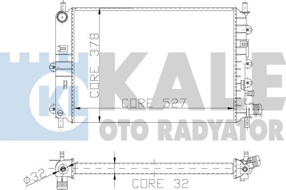 KALE OTO RADYATÖR 103500 - Радиатор, охлаждане на двигателя vvparts.bg