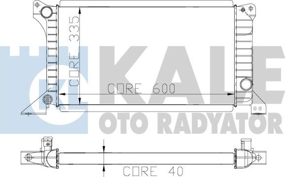 KALE OTO RADYATÖR 103100 - Радиатор, охлаждане на двигателя vvparts.bg