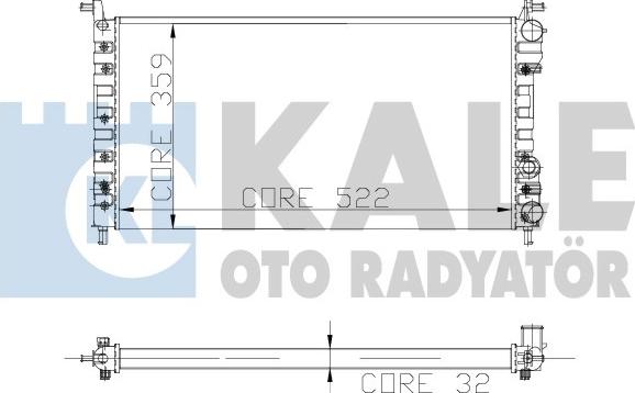 KALE OTO RADYATÖR 102400 - Радиатор, охлаждане на двигателя vvparts.bg