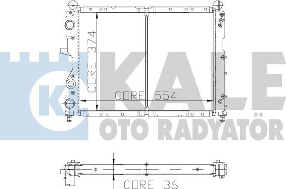 KALE OTO RADYATÖR 102000 - Радиатор, охлаждане на двигателя vvparts.bg