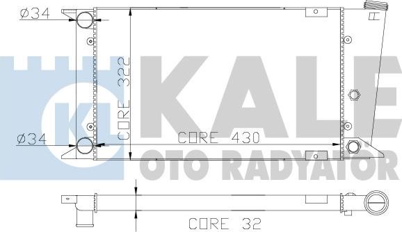 KALE OTO RADYATÖR 118000 - Радиатор, охлаждане на двигателя vvparts.bg