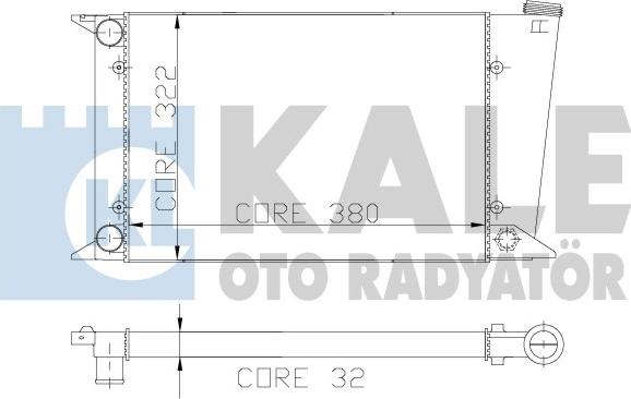 KALE OTO RADYATÖR 117800 - Радиатор, охлаждане на двигателя vvparts.bg