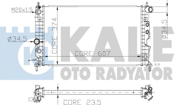 KALE OTO RADYATÖR 134100 - Радиатор, охлаждане на двигателя vvparts.bg