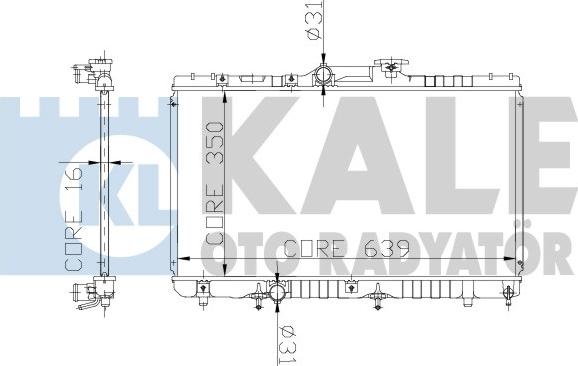 KALE OTO RADYATÖR 136600 - Радиатор, охлаждане на двигателя vvparts.bg