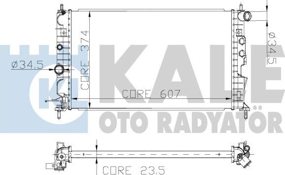 KALE OTO RADYATÖR 136200 - Радиатор, охлаждане на двигателя vvparts.bg