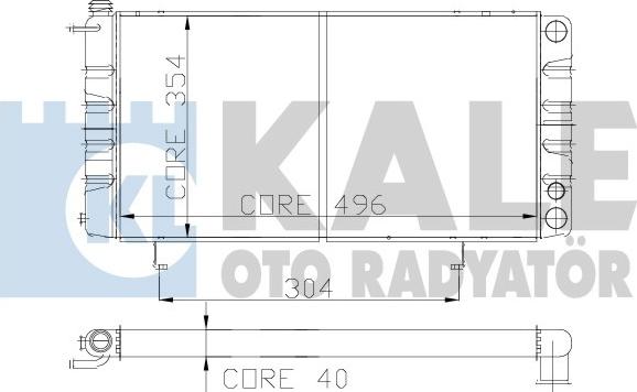 KALE OTO RADYATÖR 138600 - Радиатор, охлаждане на двигателя vvparts.bg