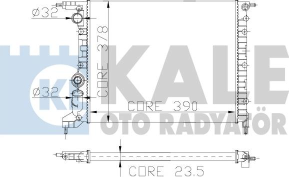 KALE OTO RADYATÖR 126600 - Радиатор, охлаждане на двигателя vvparts.bg