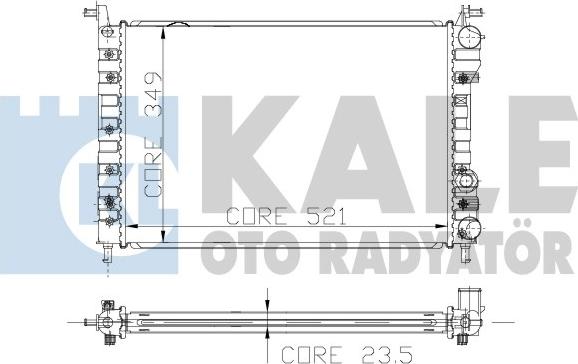 KALE OTO RADYATÖR 120500 - Радиатор, охлаждане на двигателя vvparts.bg