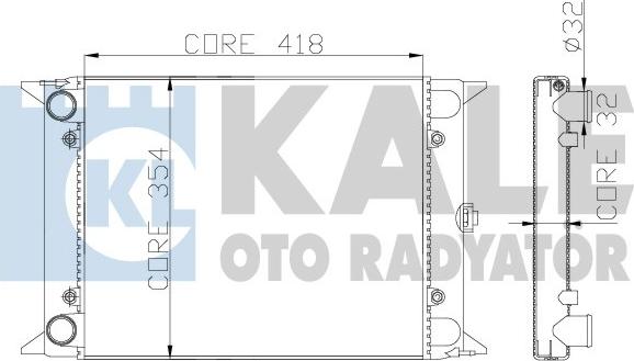 KALE OTO RADYATÖR 123500 - Радиатор, охлаждане на двигателя vvparts.bg