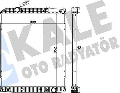 KALE OTO RADYATÖR 349405 - Радиатор, охлаждане на двигателя vvparts.bg