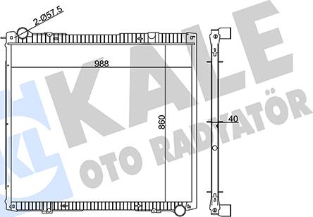 KALE OTO RADYATÖR 349425 - Радиатор, охлаждане на двигателя vvparts.bg