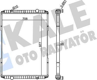 KALE OTO RADYATÖR 349540 - Радиатор, охлаждане на двигателя vvparts.bg