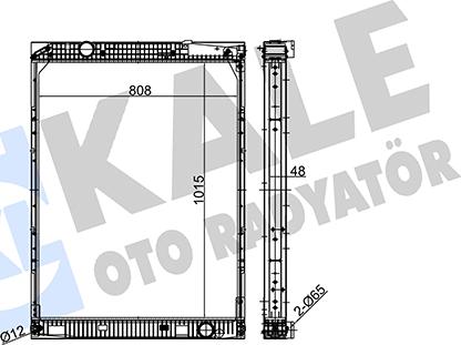 KALE OTO RADYATÖR 349555 - Радиатор, охлаждане на двигателя vvparts.bg