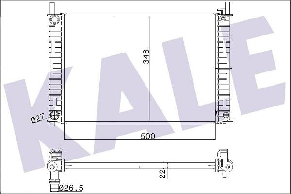 KALE OTO RADYATÖR 349500 - Радиатор, охлаждане на двигателя vvparts.bg