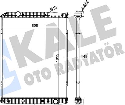 KALE OTO RADYATÖR 349510 - Радиатор, охлаждане на двигателя vvparts.bg