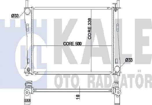 KALE OTO RADYATÖR 349600 - Радиатор, охлаждане на двигателя vvparts.bg