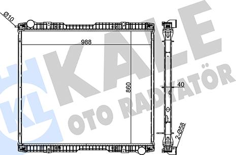 KALE OTO RADYATÖR 349340 - Радиатор, охлаждане на двигателя vvparts.bg