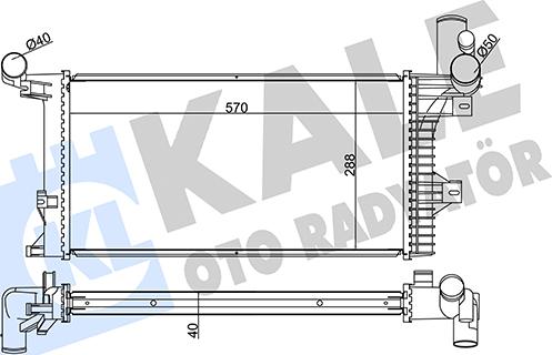 KALE OTO RADYATÖR 349305 - Радиатор, охлаждане на двигателя vvparts.bg