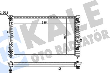 KALE OTO RADYATÖR 349240 - Радиатор, охлаждане на двигателя vvparts.bg