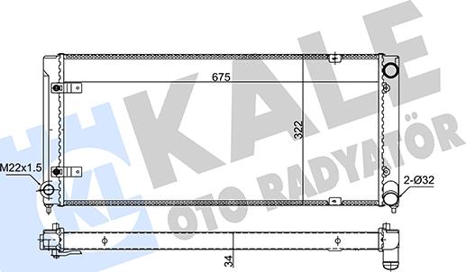 KALE OTO RADYATÖR 349230 - Радиатор, охлаждане на двигателя vvparts.bg