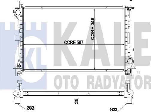 KALE OTO RADYATÖR 349700 - Радиатор, охлаждане на двигателя vvparts.bg