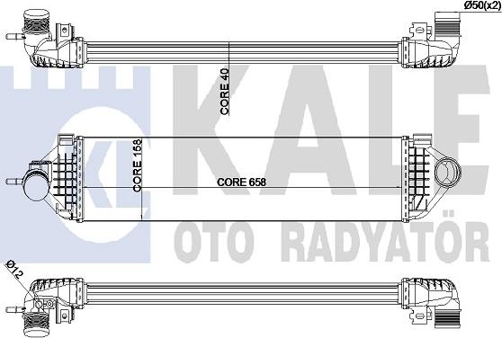 KALE OTO RADYATÖR 344915 - Интеркулер (охладител за въздуха на турбината) vvparts.bg