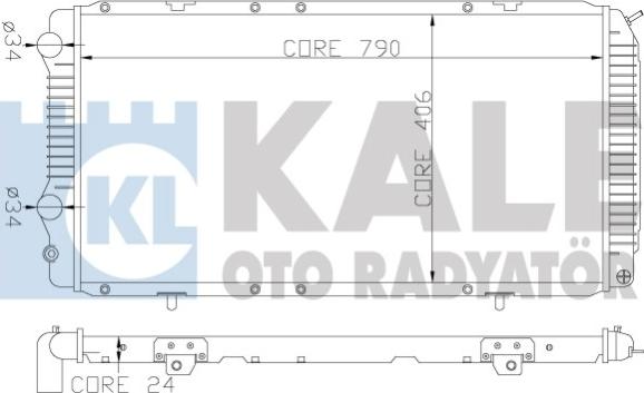 KALE OTO RADYATÖR 344340 - Радиатор, охлаждане на двигателя vvparts.bg