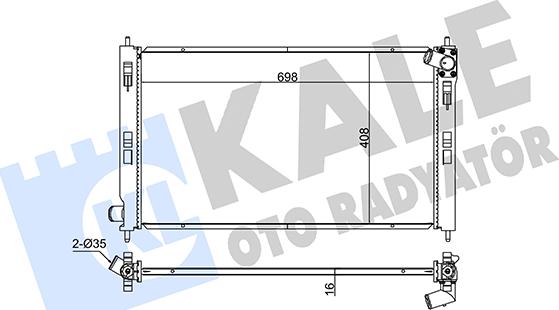 KALE OTO RADYATÖR 345990 - Радиатор, охлаждане на двигателя vvparts.bg