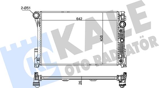 KALE OTO RADYATÖR 345975 - Радиатор, охлаждане на двигателя vvparts.bg