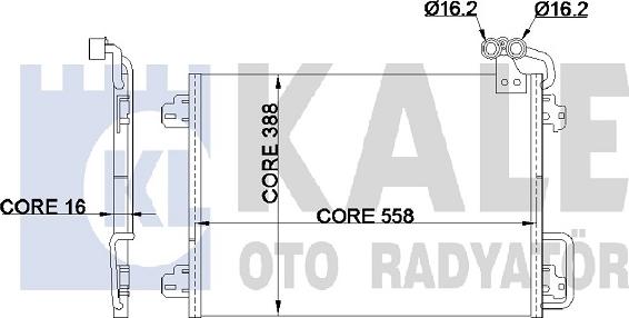 KALE OTO RADYATÖR 345550 - Кондензатор, климатизация vvparts.bg