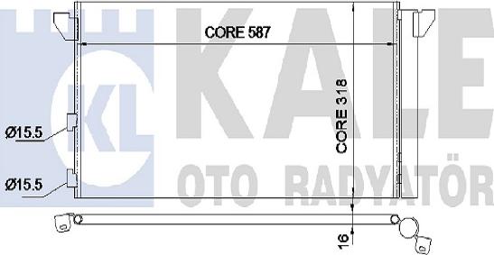 KALE OTO RADYATÖR 345675 - Кондензатор, климатизация vvparts.bg