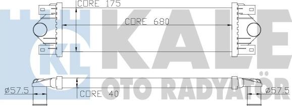 KALE OTO RADYATÖR 345000 - Интеркулер (охладител за въздуха на турбината) vvparts.bg