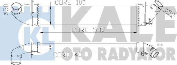 KALE OTO RADYATÖR 345080 - Интеркулер (охладител за въздуха на турбината) vvparts.bg