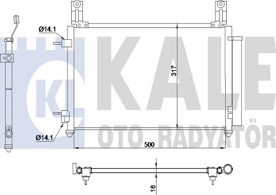 KALE OTO RADYATÖR 345165 - Кондензатор, климатизация vvparts.bg