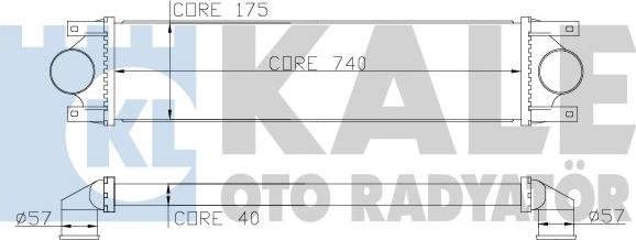 KALE OTO RADYATÖR 345100 - Интеркулер (охладител за въздуха на турбината) vvparts.bg