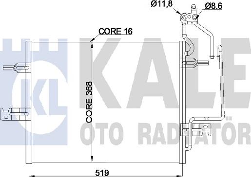 KALE OTO RADYATÖR 345805 - Кондензатор, климатизация vvparts.bg