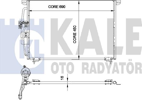 KALE OTO RADYATÖR 345810 - Кондензатор, климатизация vvparts.bg