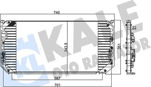 KALE OTO RADYATÖR 345820 - Кондензатор, климатизация vvparts.bg