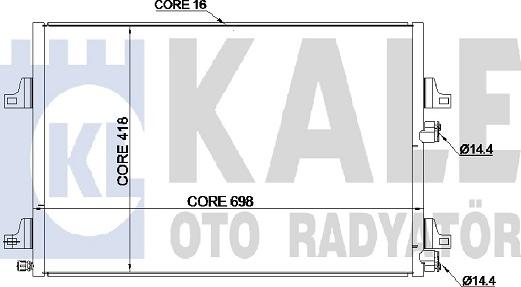 KALE OTO RADYATÖR 345290 - Кондензатор, климатизация vvparts.bg