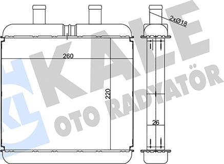 KALE OTO RADYATÖR 346590 - Топлообменник, отопление на вътрешното пространство vvparts.bg
