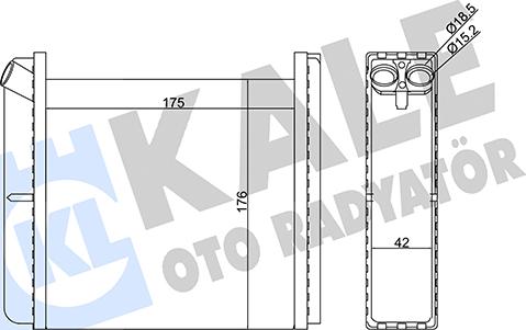 KALE OTO RADYATÖR 346665 - Топлообменник, отопление на вътрешното пространство vvparts.bg