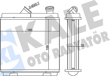 KALE OTO RADYATÖR 346660 - Топлообменник, отопление на вътрешното пространство vvparts.bg