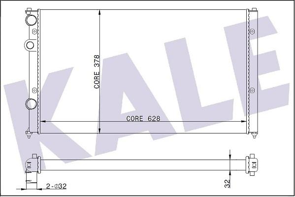 KALE OTO RADYATÖR 346050 - Радиатор, охлаждане на двигателя vvparts.bg