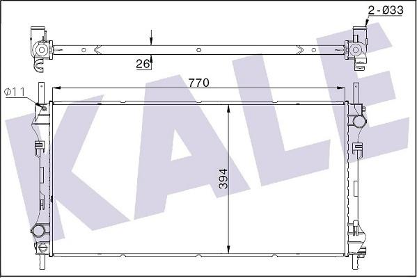 KALE OTO RADYATÖR 346115 - Радиатор, охлаждане на двигателя vvparts.bg