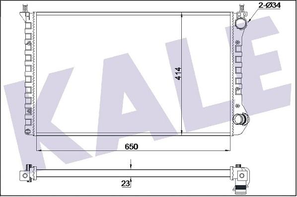 KALE OTO RADYATÖR 346110 - Радиатор, охлаждане на двигателя vvparts.bg