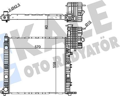 KALE OTO RADYATÖR 346170 - Радиатор, охлаждане на двигателя vvparts.bg