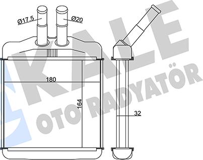 KALE OTO RADYATÖR 346330 - Топлообменник, отопление на вътрешното пространство vvparts.bg