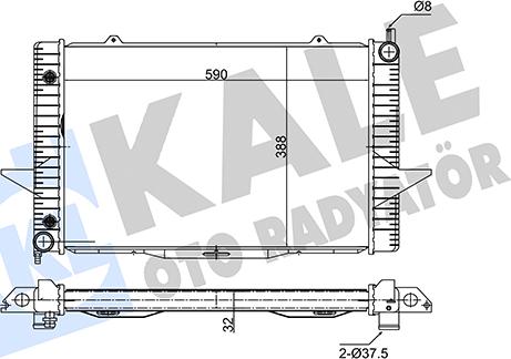 KALE OTO RADYATÖR 346225 - Радиатор, охлаждане на двигателя vvparts.bg