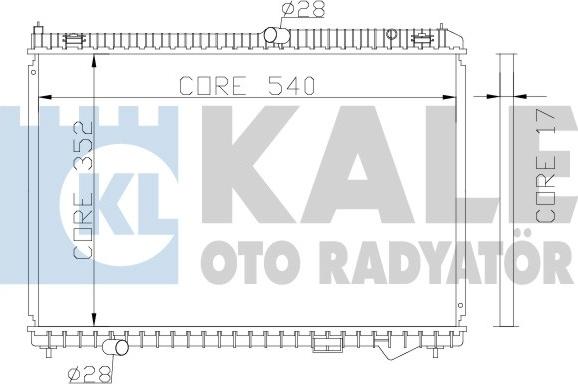 KALE OTO RADYATÖR 341945 - Радиатор, охлаждане на двигателя vvparts.bg